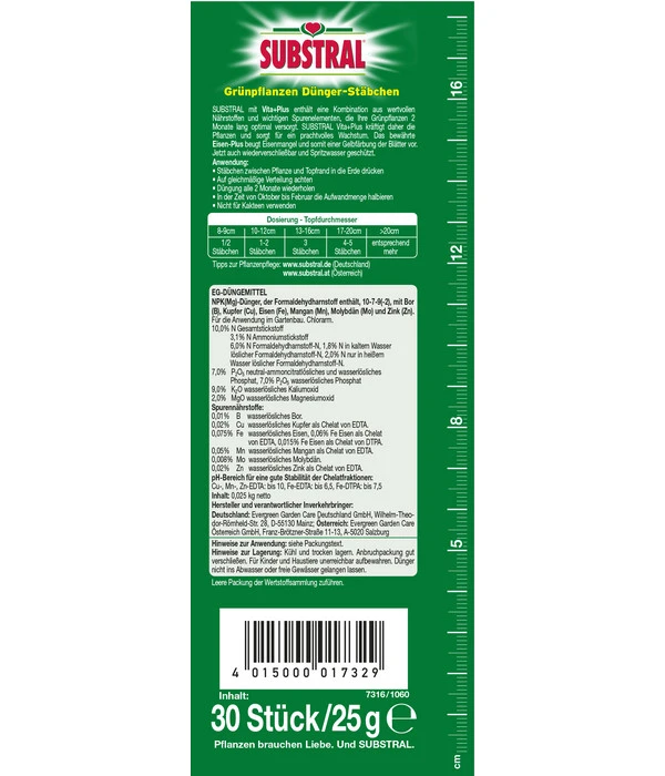 Substral® Grünpflanzen Dünger-Stäbchen, 30 Stk. – Bild 2