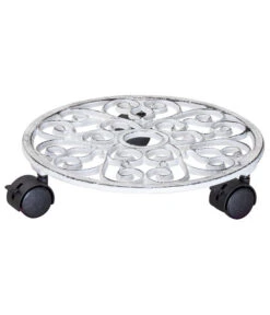 Wagner Pflanzenroller Antik, Ø 29 Cm, Weiß