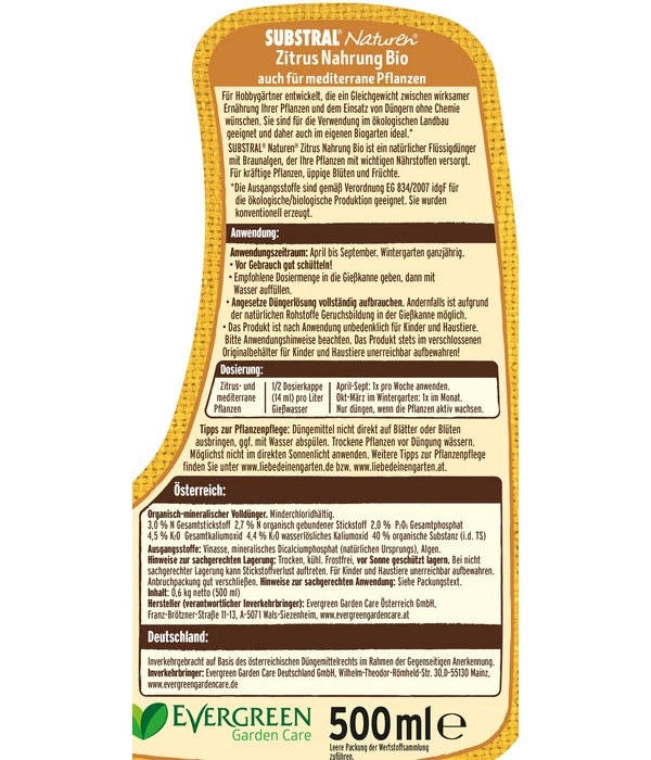 Substral® Naturen® Zitrus Nahrung, 500 Ml – Bild 2