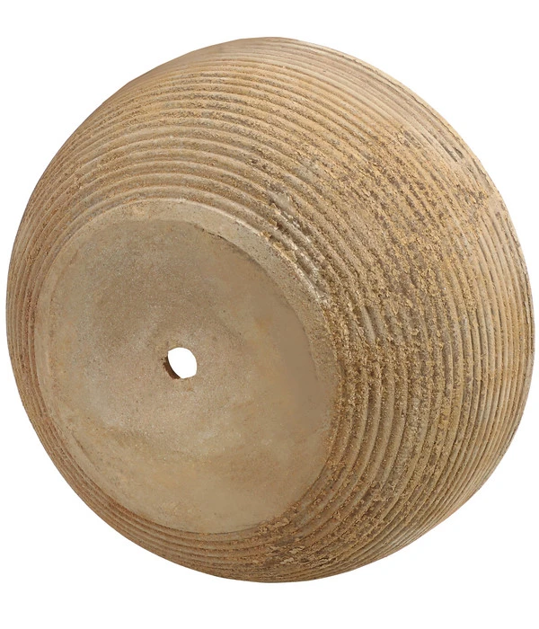 Dehner Terrakotta-Schale Rillen, Rund, Antik-braun – Bild 2