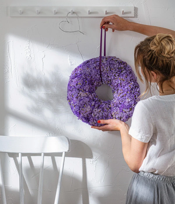 Dehner Kranz Statice, Lila, Ca. Ø40 Cm – Bild 2