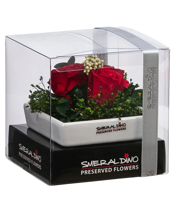 Dehner Keramik-Schale Mit Longlife-Rose Zina, Rot, Ca. B10/H7/T10 Cm – Bild 2